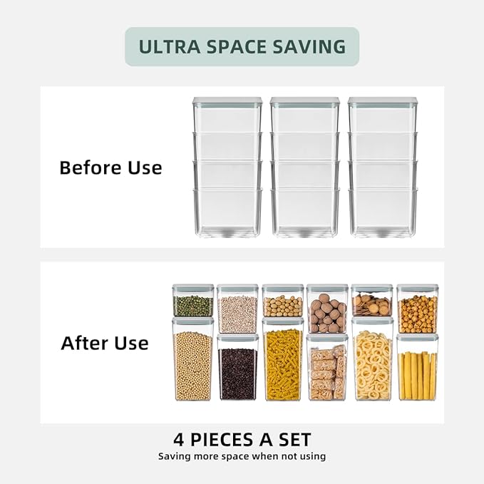 12 Pcs Pop Airtight Food Storage Containers