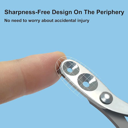Cat Nail Clippers, Pet Nail Clippers, Cat Claw Trimmers, 2mm & 3mm Circular Cutting Holes for Small Animals Such as Birds, Bearded Dragon, Hamsters, Rabbits, Hedgehogs, Ferrets (Dark Pink)