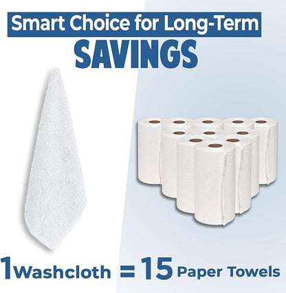 DAN RIVER 24 Pack Wash Cloths for Showering