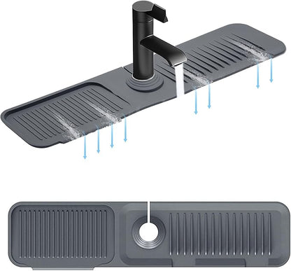 5° Slope Kitchen Sink Faucet Mat, Kitchen Sink Splash Guard, Silicone Material