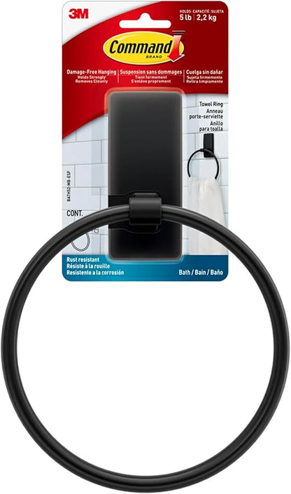 Command Hand Towel Holder Matte Black