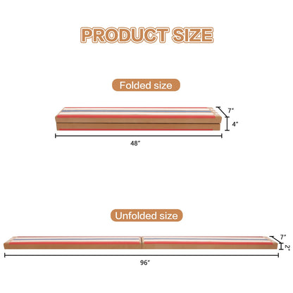 Modern-Depo 8ft Balance Beam Folding Floor Gymnastics Equipment for Kids Adults, Non Slip, Gymnastics Beam for Training, Physical Therapy and Professional Home Training