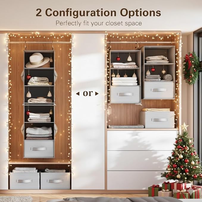Pipishell 6-Shelf Hanging Closet Organizer
