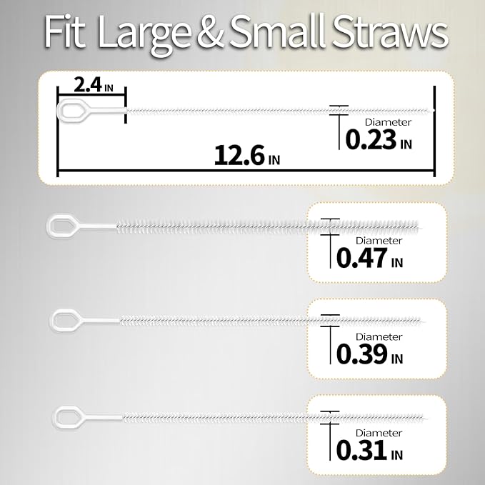 Heavy Duty Straw Cleaner Brush