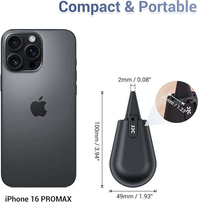 JJC Pocket-Sized Silicone Camera Dust Blower Lens Air Blower, Small Camera Lens