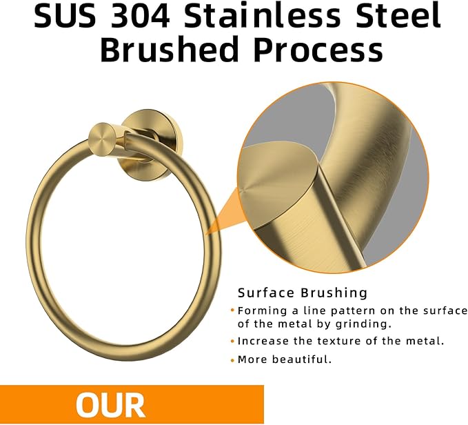 Towel Ring 2Pack, SUS304 Stainless Steel Hand Towel Holder