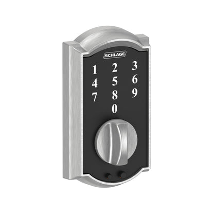 SCHLAGE BE375 CEN 622 Touch Keyless Touchscreen Electronic Deadbolt Lock, Matte Black