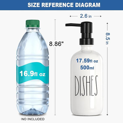 Dish Soap Dispenser for Kitchen, Ceramic Dish Soap Dispenser
