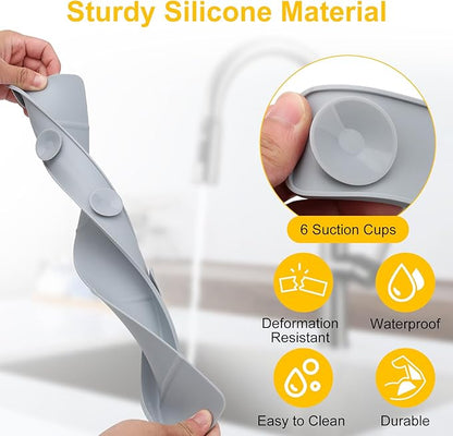 EEEKit Silicone Kitchen Sink Splash Guard, Sink Splash Protector