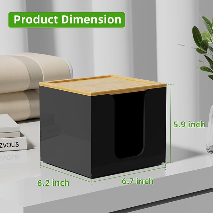 VITVITI Disposable Face Towel Holder Box, Acrylic Facial Towel Container