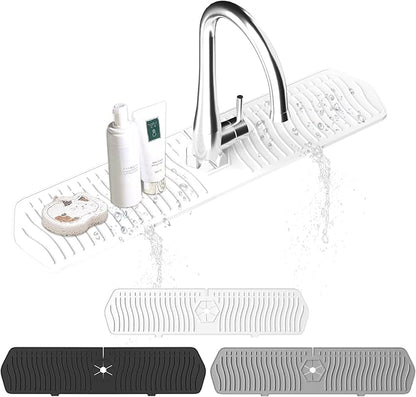 Kitchen Sink Splash Guard-24 x 5.8'' Ultrathin Silicone Sink Mat Splash Guard