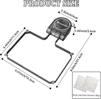 Kitchen Sink Strainer with 100 PCS Filter Mesh Bag, Food Waste Filter Basket