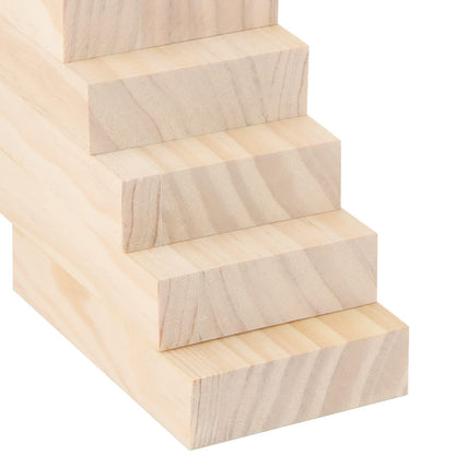 LEXININ 10 PCS Unfinished Wood Blocks, 5 x 3 x 1 Inch Wooden Cubes, Whittling Blocks for Crafts, DIY Projects, Carving