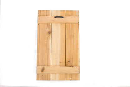 Wallcharmers Rustic Wall Mount Mail Organizer with Chalkboard, Key Hooks, Wood and Metal Construction