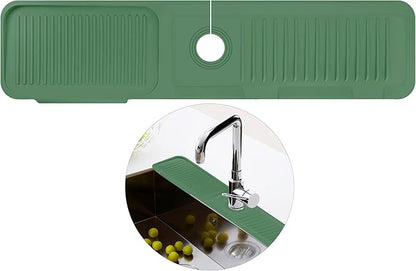 Kitchen Faucet Splash Mat, 24 inch Silicone Sink Splash Guard Drying Mat