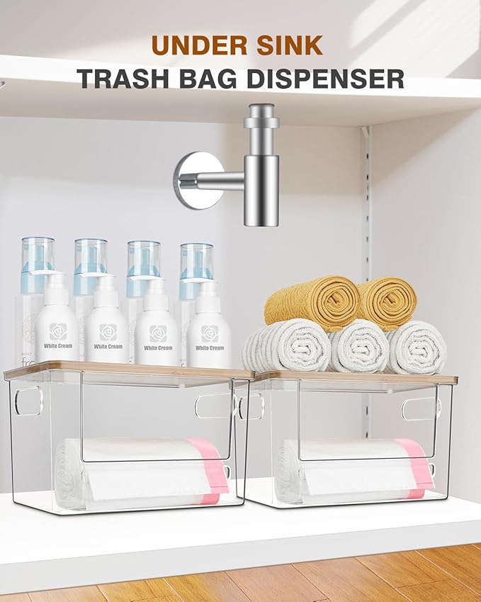 Trash Bag Holder, Acrylic Garbage Bag Dispenser