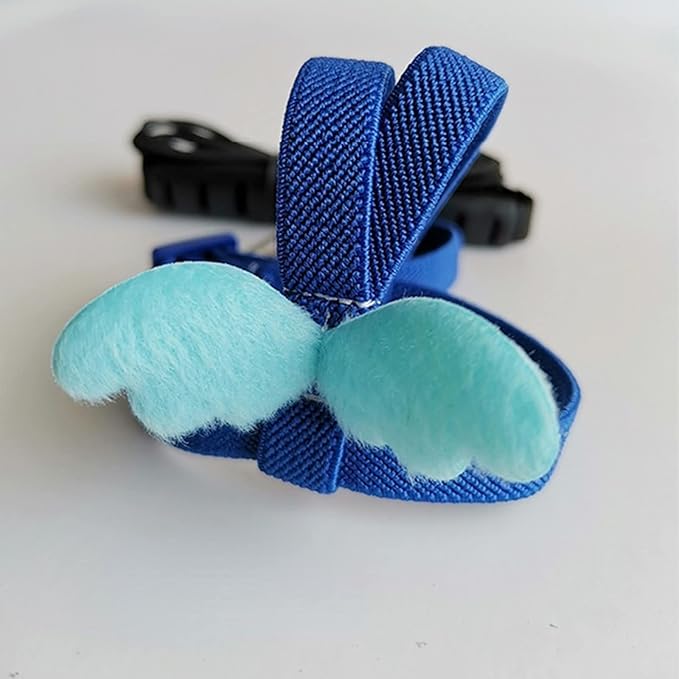 Pet Parrot Bird Harness Leash Adjustable Bird Flying Harness Traction Rope with Cute for Parrots Budgerigar Lovebird Cockatiel Mynah Outdoor Training Toy (Budgerigar/Lovebird,Blue)