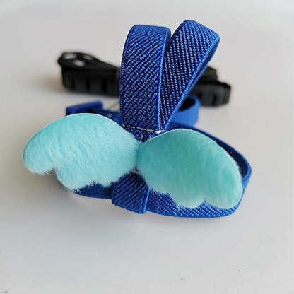 Pet Parrot Bird Harness Leash Adjustable Bird Flying Harness Traction Rope with Cute for Parrots Budgerigar Lovebird Cockatiel Mynah Outdoor Training Toy (Cockatiel/Green-cheeked Conure,Blue)