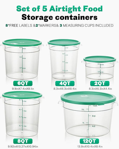 4QT NSF Round Food Storage Containers