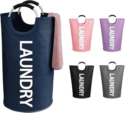 WOOHA 95L Large laundry basket, Collapsible laundry hamper, Tall Clothes