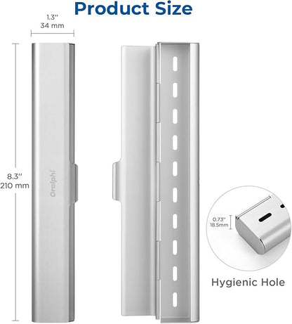 2 Pack Aluminum Toothbrush Travel Case, Portable Travel Toothbrush Holder