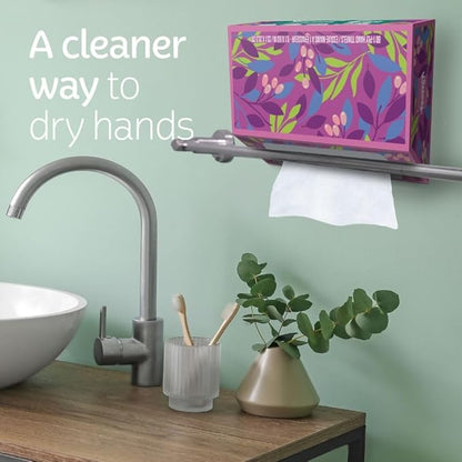 Kleenex Disposable Paper Hand Towels, 6 Boxes, 60 Tissues per Box, Packaging