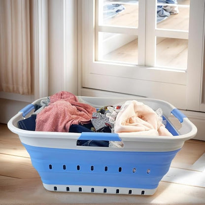 SAMMART 42L Collapsible Plastic Laundry Basket