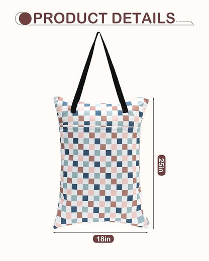 ALVABABY 2 Pack Large Wet Dry Bag Waterproof Hanging Cloth Diaper