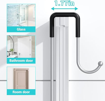 Hanging Shower Caddy Over Door: Silver Rustproof Shower Organizer over the Door