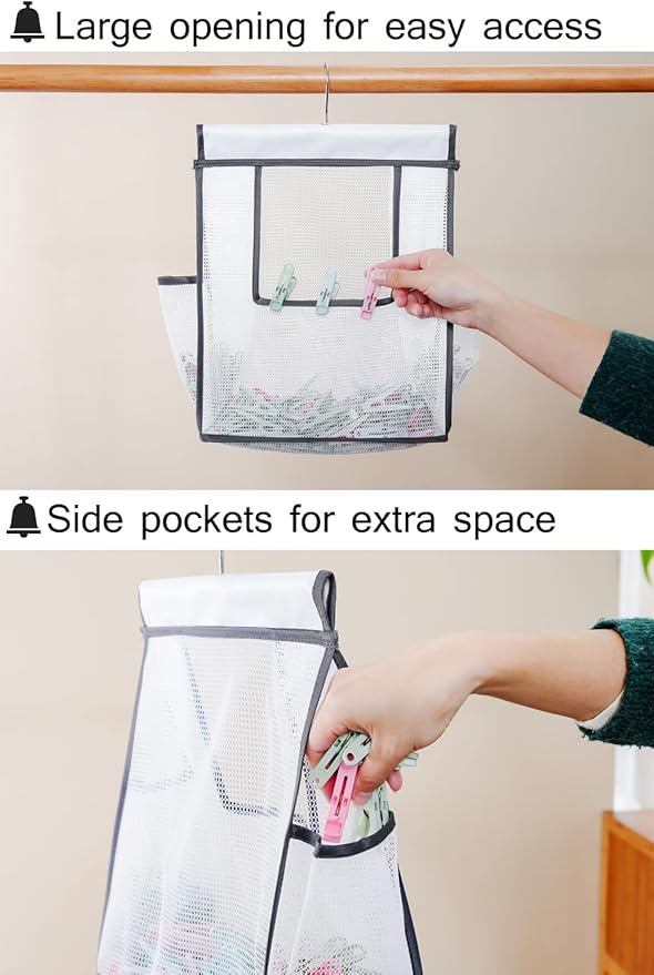 ALYER Clothpin Storage Bag