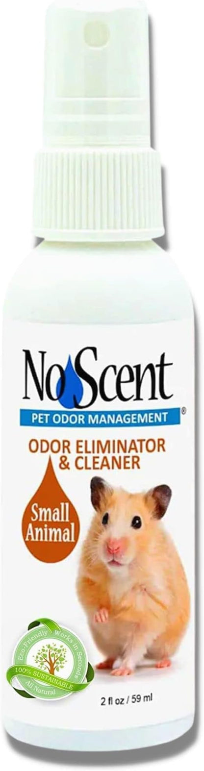 No Scent Small Animal Guinea Pig Cage Cleaner | Hamster & Rabbit Habitat Pet Odor Spray (2 Fl Oz / 59 mL)