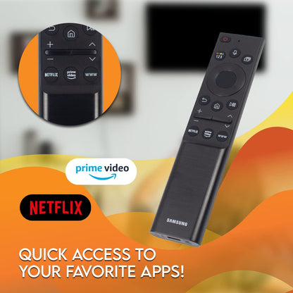 Ceybo Original Solar Voice Remote Control Replacement with YouTube Netflix Shortcut for Samsung Smart TVs, Compatible with Neo QLED 8K, QLED (BN59-01480A)