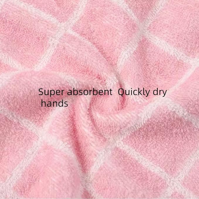 2 Pcs Kitchen Cotton Classical Striped Towel Absorbent Towel Hanging Towels