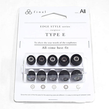 Final Audio Black Silicone Eartips Compatible with 1More, AKG, Audio-Technica, Beats by Dre, Campfire Audio, Empire Ears, Sony (5-Pairs, Multi)
