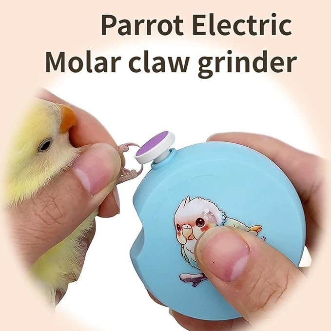 Small Bird Beak Grinder with Electric Motor Nails File Electric Trimmer for Parrots Portable Design Low Noise Operations Quiet Grinder
