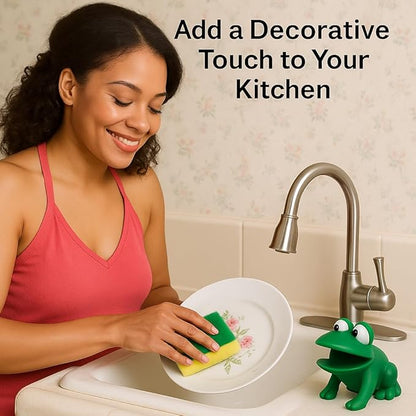 Animal Shape Novelty Kitchen Sponge Holder and Sponge Choice of Frog or Duck