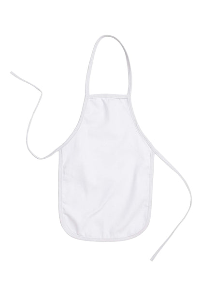 BUMBLE CRAFTS Kids Apron - Pack of 12 | Canvas - Natural Cotton | Bulk Toddler Craft Aprons for Ages 5 & Under | Small White (12.5” x 19”)