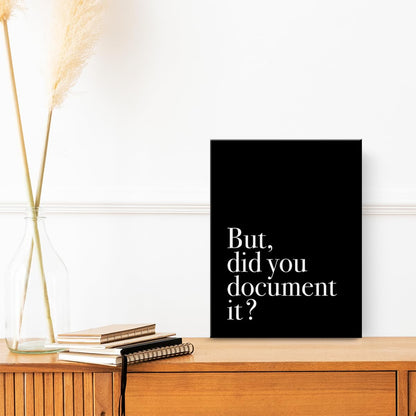Canvas Wall Art: Framed Paintings for Office & Living Room - Employee Appreciation Gifts - Humor & Funny Themes - Black