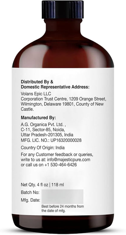 Majestic Pure Essential Oil with Glass Dropper - 100% Pure and Natural - Essential Oils for Diffuser, Aromatherapy, Soap and Candle Making, Eucalyptus Essential Oil, Eucalyptus Oil, 4 Fl Oz