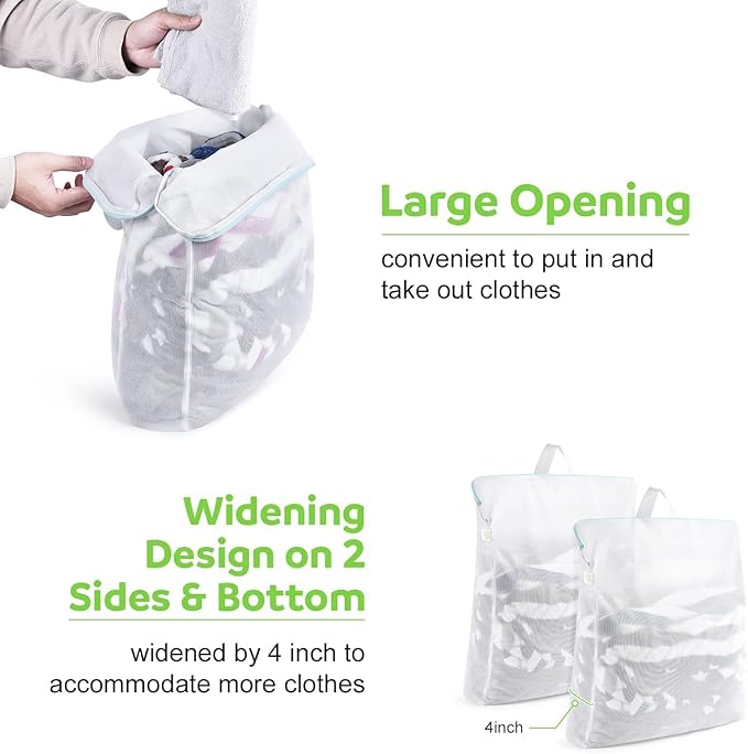 OTraki Large Mesh Laundry Bags 24x32 inch Hanging Delicates Mesh Laundry Bag