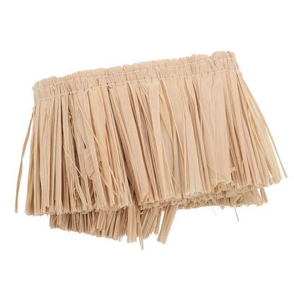 NUOBESTY Raffia Grass Skirt with Fringe Tassels Handmade Natural Raffia for DIY Crafts Hawaiian Party Decorations