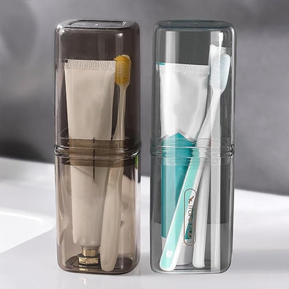 2Pcs Toothbrush Cup Toothbrush Travel Case, Travel Toothbrush Holder Case