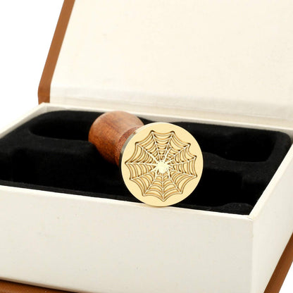 Yoption 6 Pcs Wax Seal Stamp Set, Halloween Sealing Wax Stamps Kit, Wooden Handle with Brass Head for Halloween Invitation Gift Cards