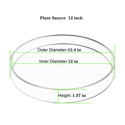 Afrine 1 Pack 12 inch Plant Saucer Drip Tray, Heavy Sturdy Plastic Planter Flower Pot Drainage Tray Plate Saucers for Indoor Outdoor Garden, Plant Water Drip Trays for pots Base (12", Beige)