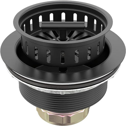 BOTEMY B9171 Black Kitchen Sink Drain Kit 3 1/2 Strainer
