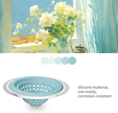 2 PCS Kitchen Stainless Silicone Sink Strainer, 4.5 inch Diameter…