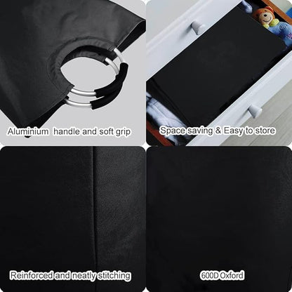WOOHA 95L Large laundry baskets, Tall Clothes Baskets Folding Washing Bin
