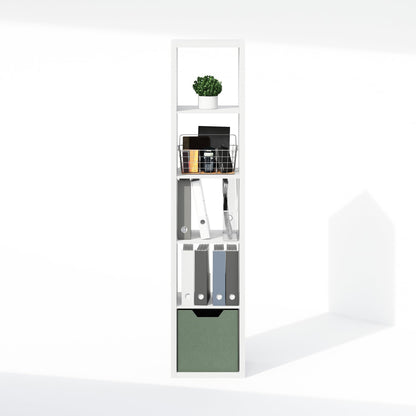 Furinno Cubic Closet Organizers and Storage, 5-Cube Closet Organizer, Open Shelf Closet Storage, Extra Thick Frame for Wardrobe, Bedroom, Living Room, White