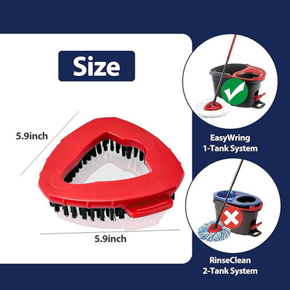 Spin Mop Scrub Brush Head, Hard Bristle Cleaning Scrubber Mop Head