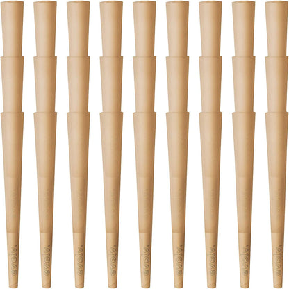 Evolv Organic Hemp Pre Rolled Cones Rolling Paper | Size: M98 (98/26mm) | 100 Count Case | Unbleached, Slow Burning Preroll Cones | Artisan Crafted Rolling Cone
